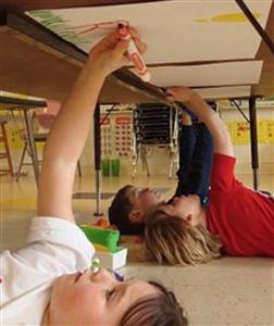 drawing-under-table