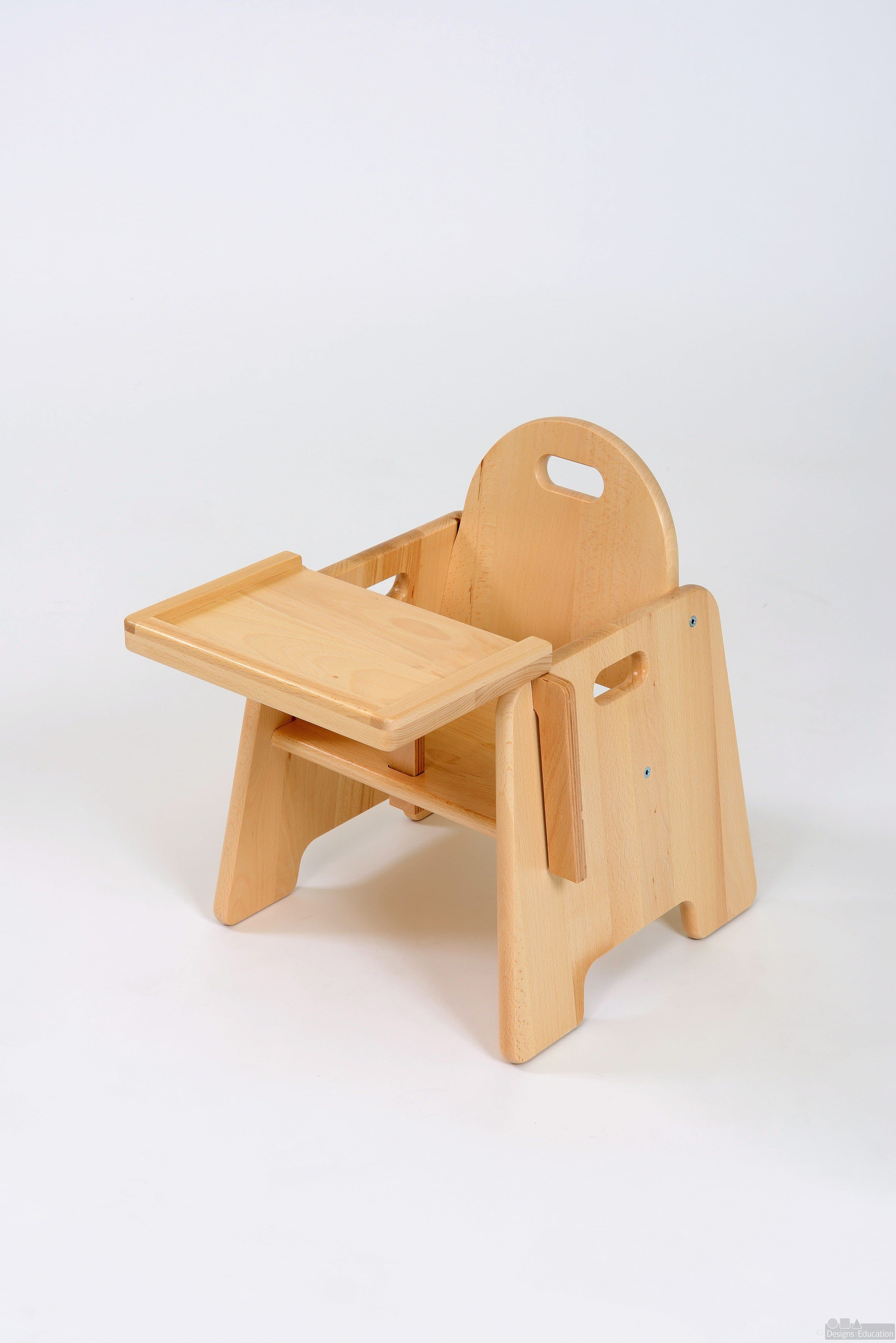 Low wooden sales high chair