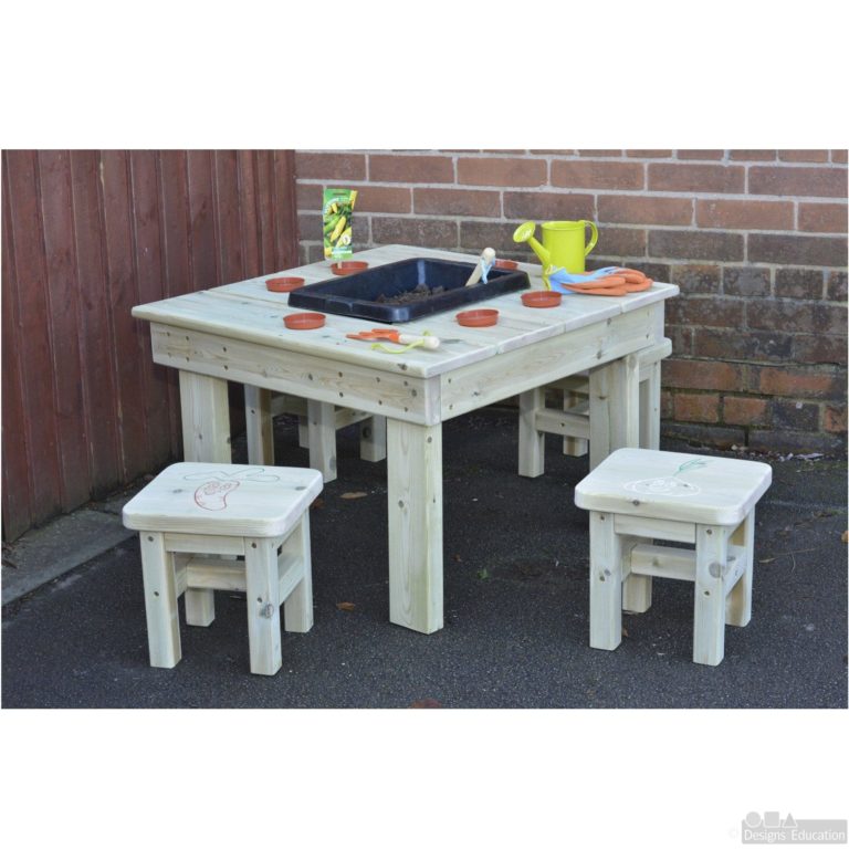 Potting Table and Stools