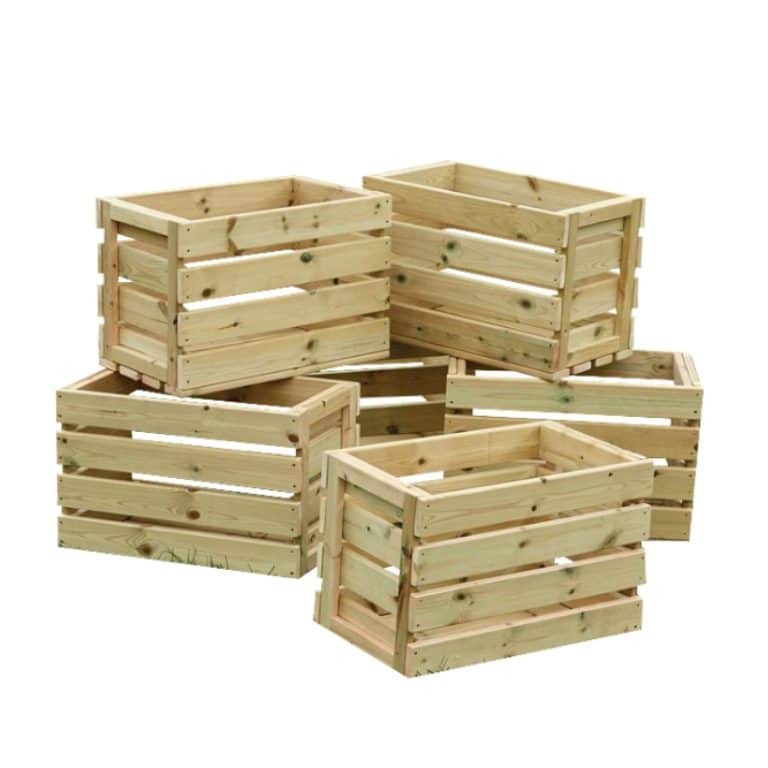 Wooden Play Crates (6)