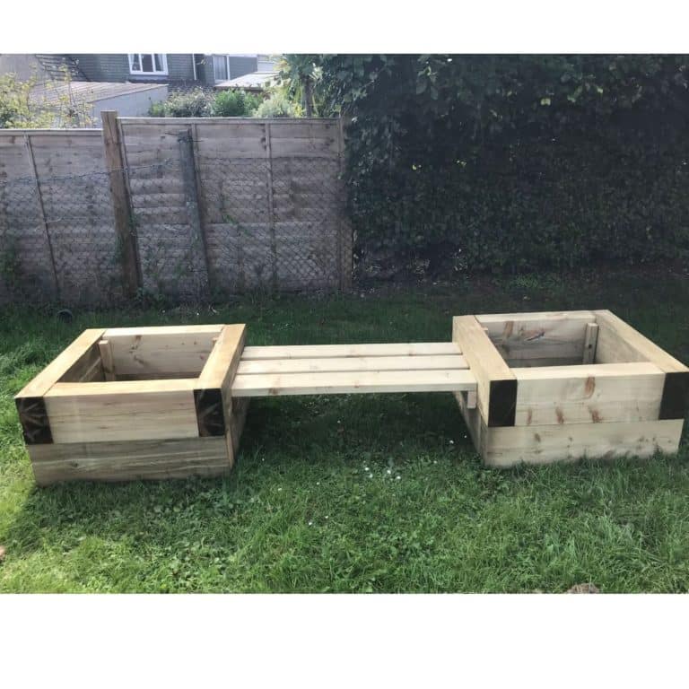 Double Sleeper Planter and Bench - Image 2
