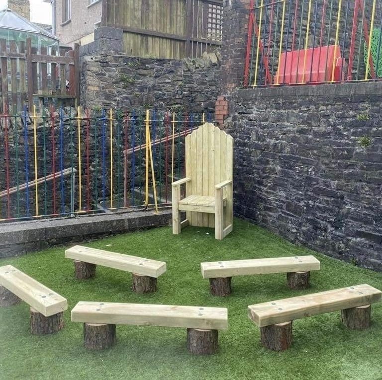 1.2m Stumps and Sleeper Bench