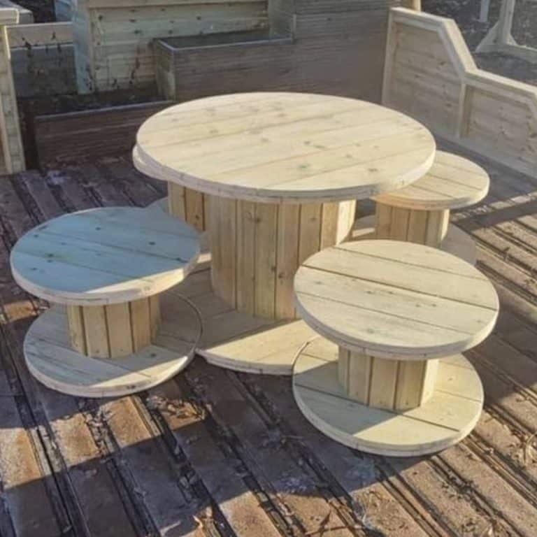 Cable Drum and Stools