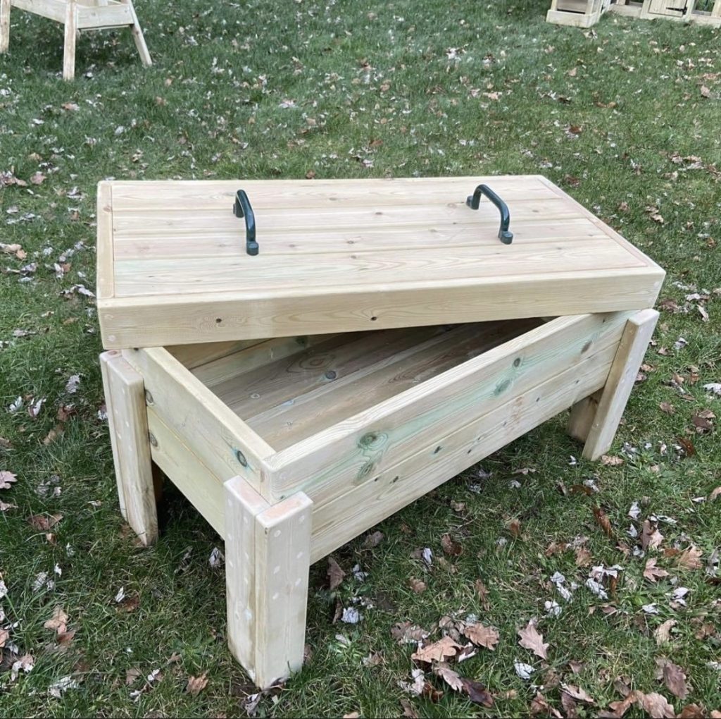 Raised Sandpit with Lid Designs For Education