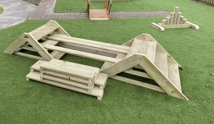 Two A Frame Steps with Decking Boards