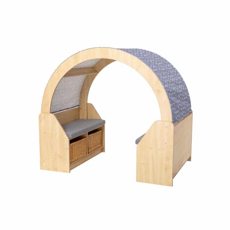 Hideaway Den with Storage Benches and Baskets