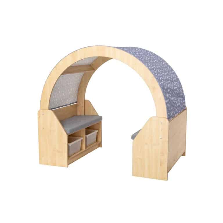 Hideaway Den with Storage Benches and Tubs
