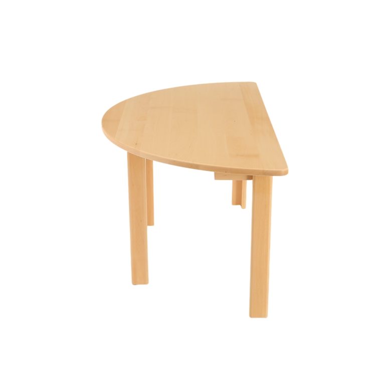 Half Circular Solid Beech Table - Image 2