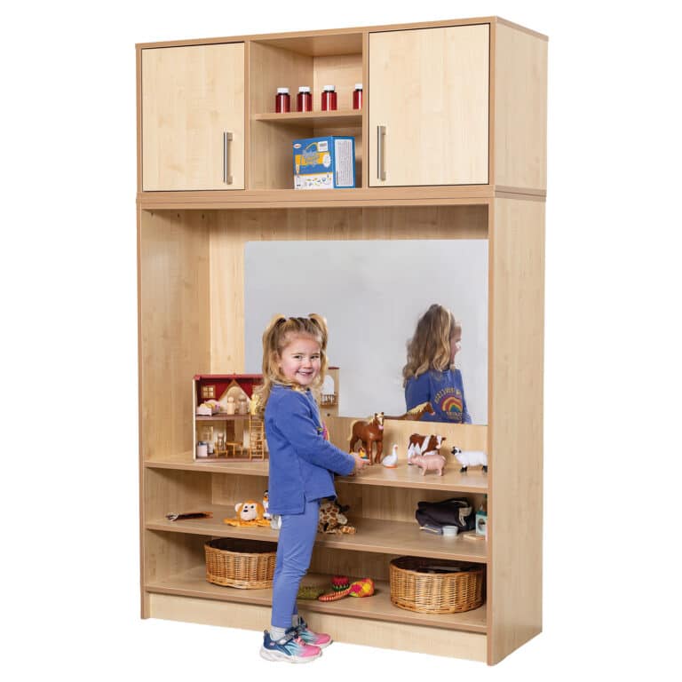 Open Shelving and Play Top Cupboard