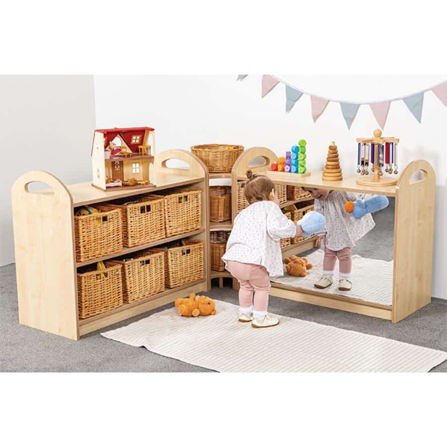 Pioneer Two Tier Storage Unit with Mirror Back - Image 2