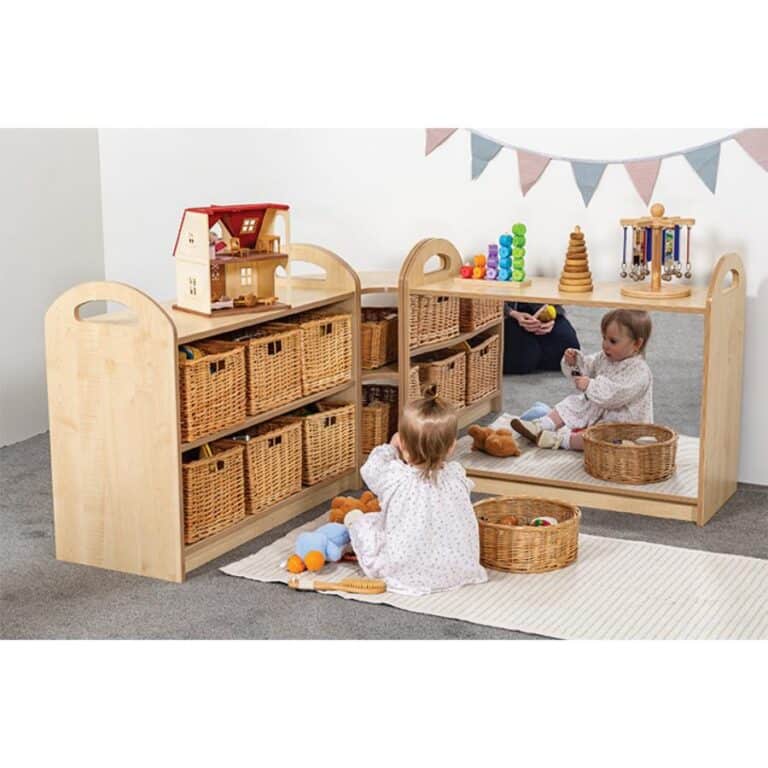 Pioneer Two Tier Storage Unit with Mirror Back