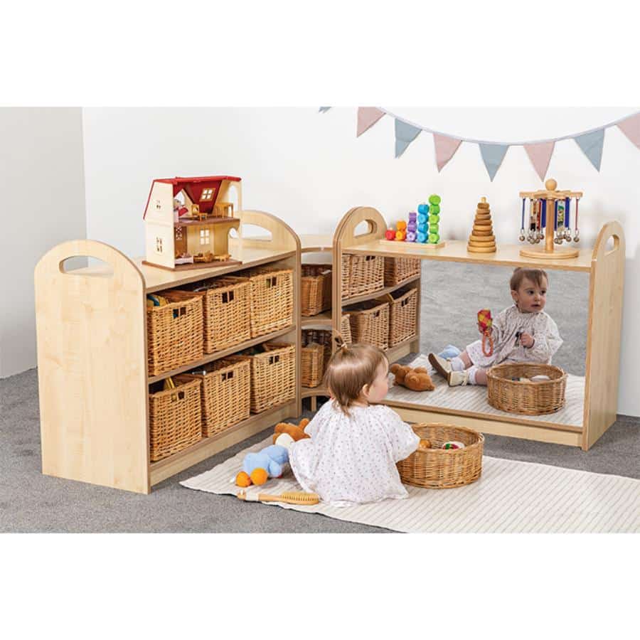 Pioneer Two Tier Storage Unit with Mirror Back - Image 3
