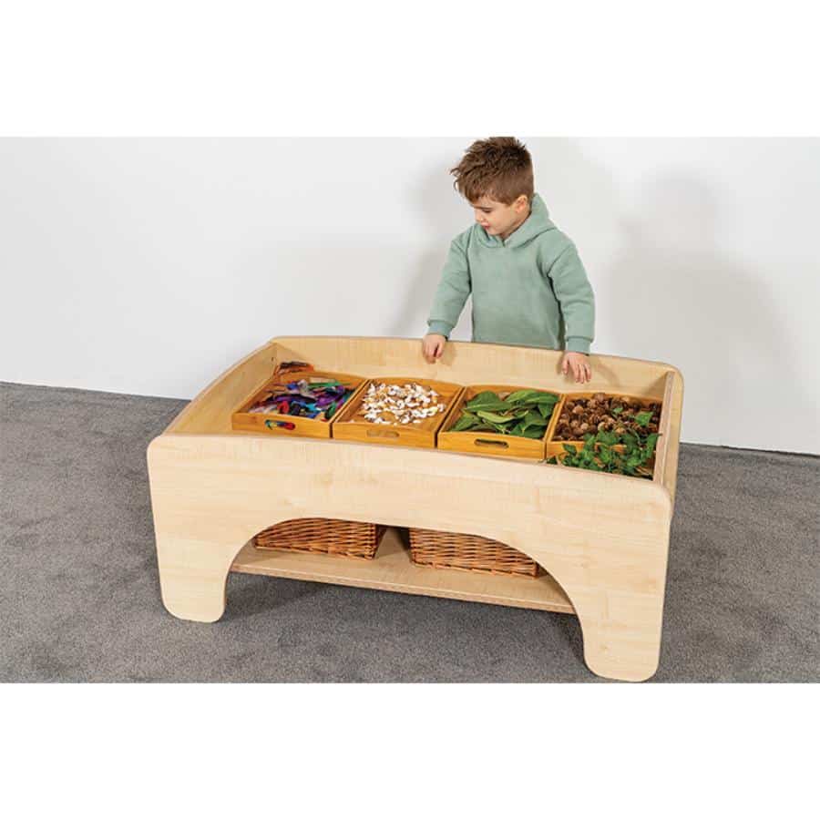 Investigation Table with Divided Trays