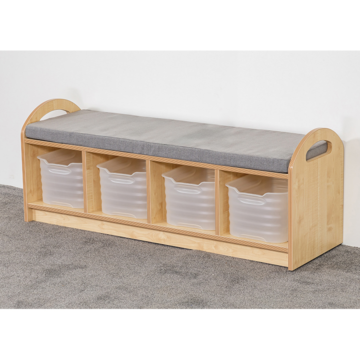 Cloudcubby® Pioneer Wide Open Shelving Unit with Seat Pad