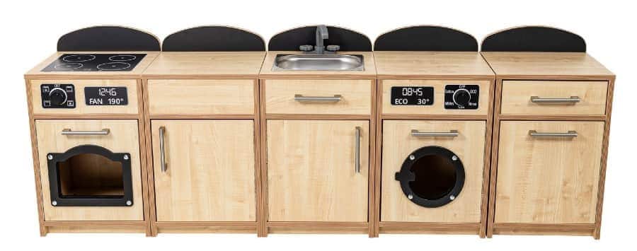 Large wooden nursery group play kitchen set