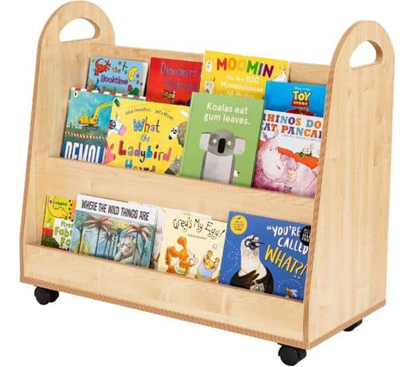 Wallace 3 Display Shelf Storage. Book storage for eyfs and nursery settings.